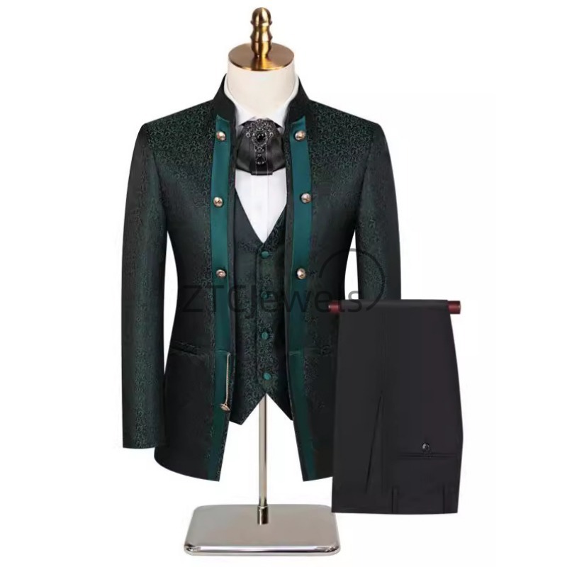 Men'S Groom - 2026 Yeni Çin Tarzı Yeşil Meyve