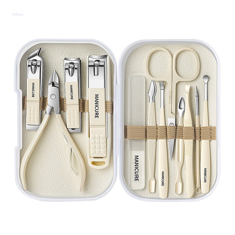Mens Grooming Kit Gift Set - 12 Parçalı Komple Manikür Pedikür Seti